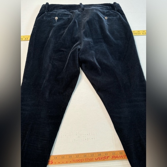 Ralph Lauren Sz12 Rugby Corduroy Pants Zipper Ankle Flat Front Women’s Navy Blue - Picture 11 of 12